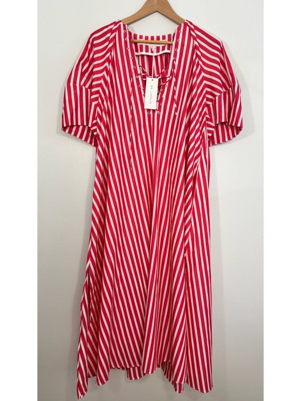 Mr. Larkin Maya Red Stripe Maxi Dress S NWT